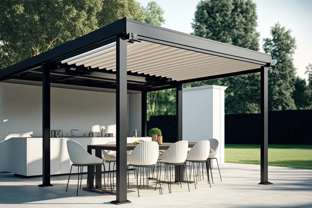 pergola avec armature en fer